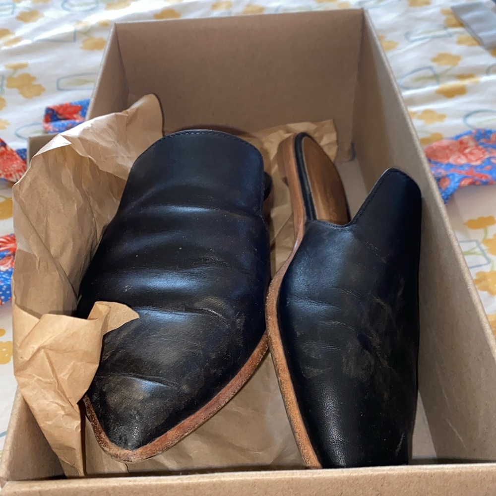 MADEWELL Gemma Mule in Black Leather
